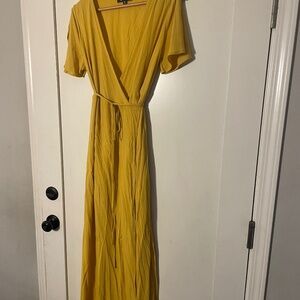 Yellow Wrap Dress